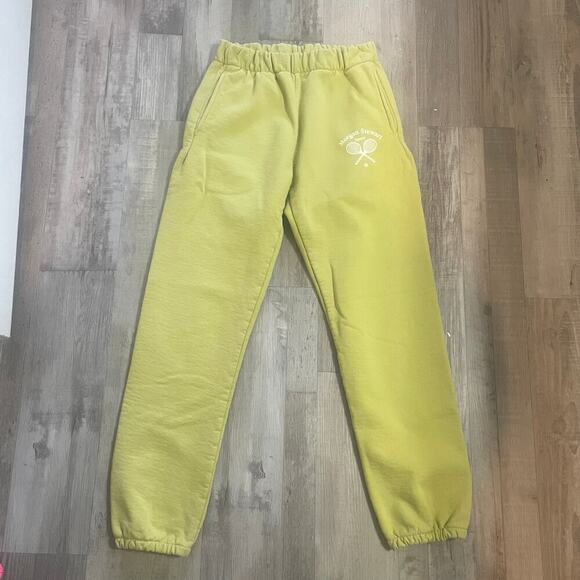Revolve Morgan Stewart Sport Sweatpants in Lemon Lime size Small - Picture 2 of 13